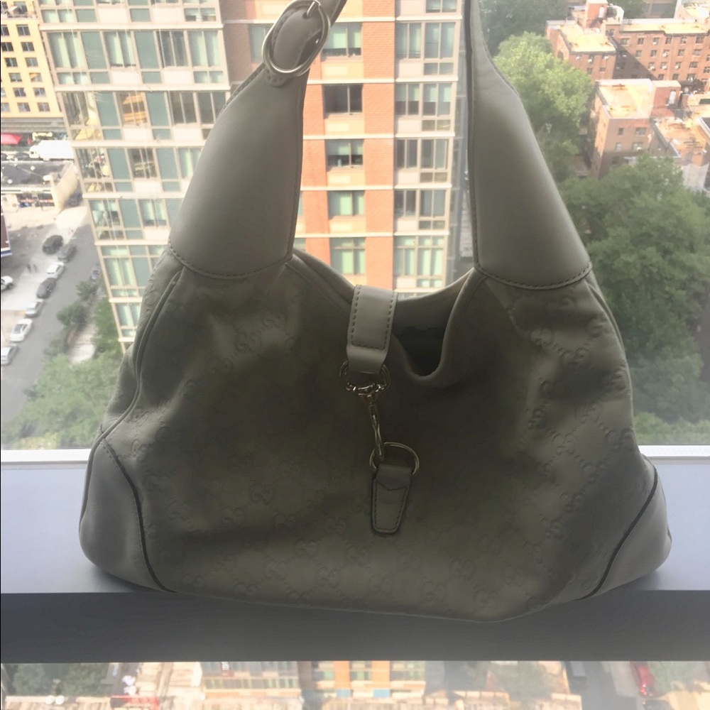 GUCCI - Hobo Leather Bag. Winter - white. Smoke free household. - Picture 6 of 12